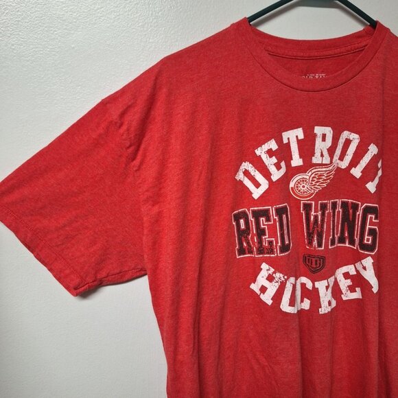 Red Wings Detroit Hockey Tee Shirt Mens 2X Short Sleeve NHL Team Fan - Picture 2 of 5